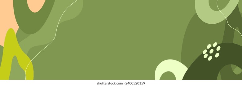 Abstract wavy backgrounds. Hand drawn various shapes and doodle objects. Contemporary organic modern trendy vector illustrations. Every background is 