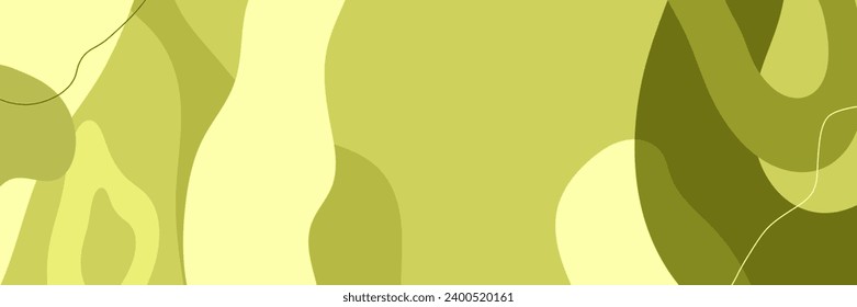 Abstract wavy backgrounds. Hand drawn various shapes and doodle objects. Contemporary organic modern trendy vector illustrations. Every background is 