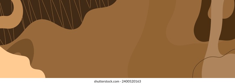 Abstract wavy backgrounds. Hand drawn various shapes and doodle objects. Contemporary organic modern trendy vector illustrations. Every background is 