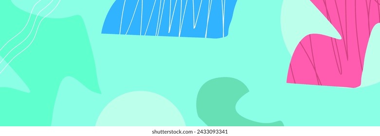 Abstrakte wellenförmige Hintergründe. Von Hand gezeichnet verschiedene Formen und Kritzelobjekte. Zeitgenössische organische moderne trendige Vektorillustrationen. Jeder Hintergrund ist isoliert. Pastellfarben