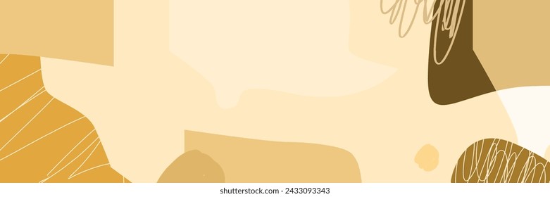 Abstract wavy backgrounds. Hand drawn various shapes and doodle objects. Contemporary organic modern trendy vector illustrations. Every background is isolated. Pastel colors