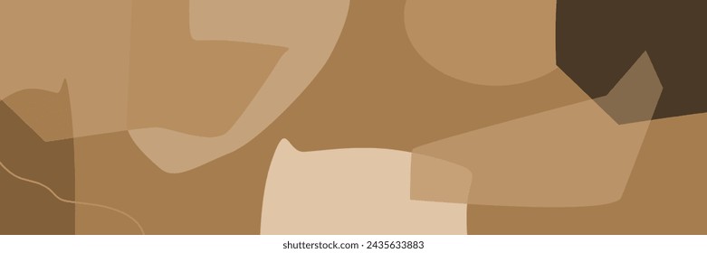 Abstract wavy backgrounds. Hand drawn various shapes and doodle objects. Contemporary organic modern trendy vector illustrations. Every background is isolated. Pastel colors