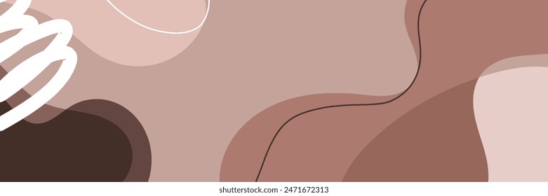 Abstract wavy backgrounds. Hand drawn various shapes and doodle objects. Contemporary organic modern trendy vector illustrations. Every background is isolated. Pastel colors