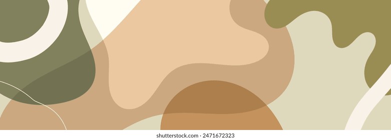 Abstract wavy backgrounds. Hand drawn various shapes and doodle objects. Contemporary organic modern trendy vector illustrations. Every background is isolated. Pastel colors