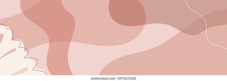 Abstract wavy backgrounds. Hand drawn various shapes and doodle objects. Contemporary organic modern trendy vector illustrations. Every background is isolated. Pastel colors