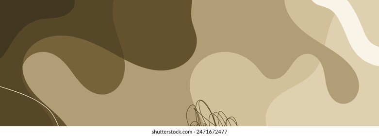 Abstract wavy backgrounds. Hand drawn various shapes and doodle objects. Contemporary organic modern trendy vector illustrations. Every background is isolated. Pastel colors