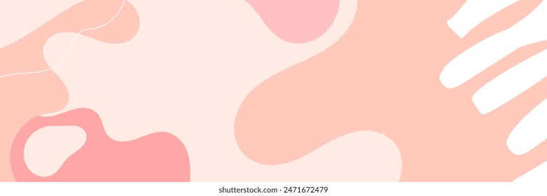 Abstract wavy backgrounds. Hand drawn various shapes and doodle objects. Contemporary organic modern trendy vector illustrations. Every background is isolated. Pastel colors