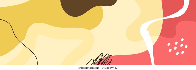 Fondos ondulados Abstractas. Dibujado a mano varias Formas y objetos de garabato. Modernas Ilustraciones vectoriales orgánicas contemporáneas de moda. Cada fondo está aislado. Colores pastel