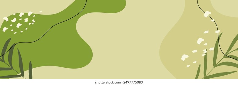 Abstract wavy backgrounds. Hand drawn various shapes and doodle objects. Contemporary modern trendy vector illustrations. Summer vibes concept. Pastel colors