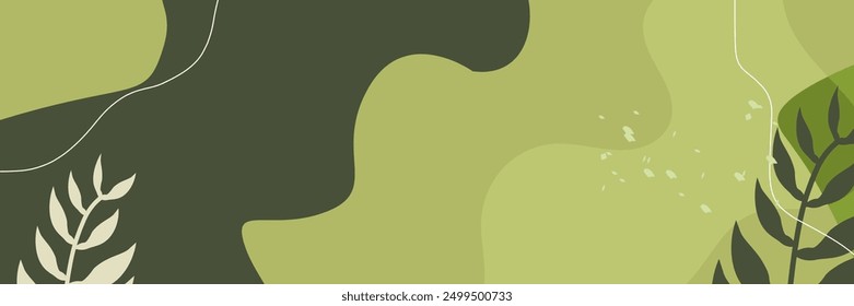 Abstract wavy backgrounds. Hand drawn various shapes and doodle objects. Contemporary modern trendy vector illustrations. Summer vibes concept. Pastel colors