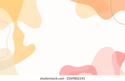 Abstract wavy backgrounds. Hand drawn various shapes and doodle objects. Contemporary organic modern trendy vector illustrations. Every background is isolated. Pastel colors