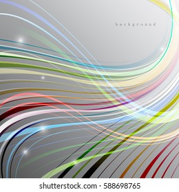 Abstract Wavy Background,Vector Illustration,Graphic Design.Curve Line Backdrop.Modern Colorful-White Concept.For Brochure Cover,Web Site,Business Card And Promotion Material