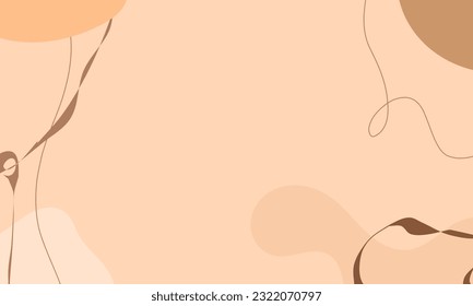 Abstract wavy banner chocolate backgrounds. Contemporary organic modern trendy vector illustrations. Pastel colors
