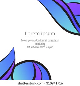 Abstract wavy banner template design. Vector background for flyer, blank, card, invitation, brochure cover design template.   