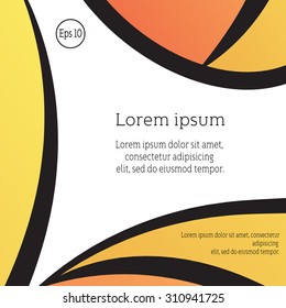 Abstract wavy banner template design. Vector background for flyer, blank, card, invitation, brochure cover design template.   