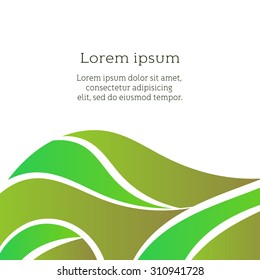 Abstract wavy banner template design. Vector background for flyer, blank, card, invitation, brochure cover design template.   