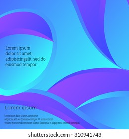 Abstract wavy banner template design. Vector background for flyer, blank, card, invitation, brochure cover design template.   