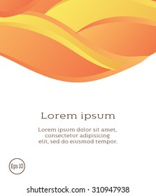 Abstract wavy banner template design. Vector background for flyer, blank, card, invitation, brochure cover design template.   