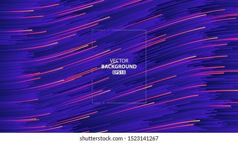 Abstract wavy banner template. Abstract glitch line effect. Vector illustration.