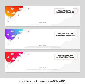 abstract wavy banner template. horizontal banner template. wavy banner template. fluid vector design. Vector liquid shape layout banners. set of banners.
