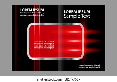 Abstract Wavy bi-fold Brochure Template 