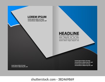 Abstract Wavy bi-fold Brochure Template
