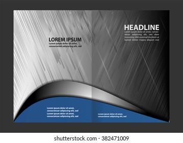 Abstract Wavy bi-fold Brochure Template
