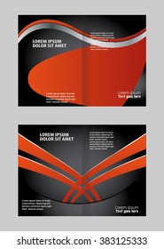 Abstract Wavy bi-fold Brochure Template
