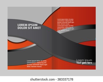 Abstract Wavy bi-fold Brochure Template
