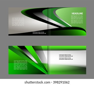 Abstract Wavy bi-fold Brochure Template
