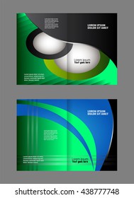 Abstract Wavy bi-fold Brochure Template
