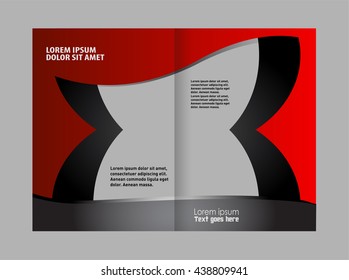 Abstract Wavy bi-fold Brochure Template
