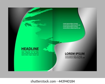 Abstract Wavy bi-fold Brochure Template
