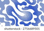 Abstract wavy bitmap background. Vector pixel art texture in y2k aesthetic. Liquid distorted organic shapes
