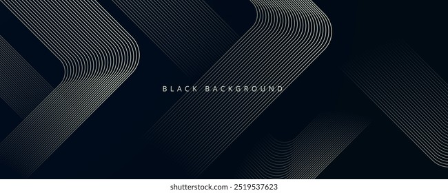 abstrakte wellenförmige schwarze Linie Kombination geometrischen Hintergrund. eps10 vcetor