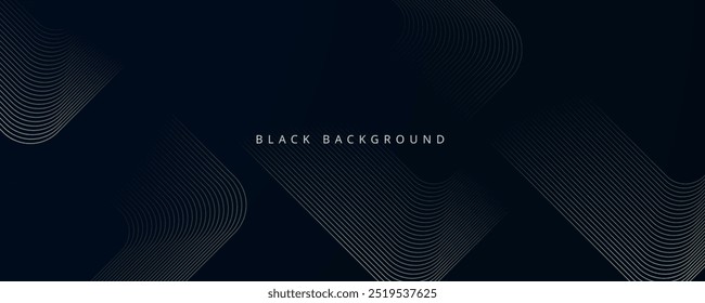 Fondo geométrico ondulado abstracto de la combinación de la línea negra. eps10 Vector