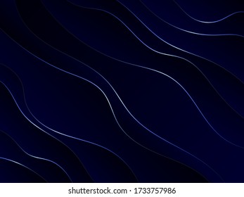 Resumen de fondo azul ondulado. Fluyendo formas de fluido.