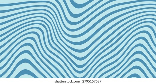Abstract wavy blue background with blue lines. The background features a fluid, organic texture with blue patterns on a base. Psychedelic pattern background vector. ackground.