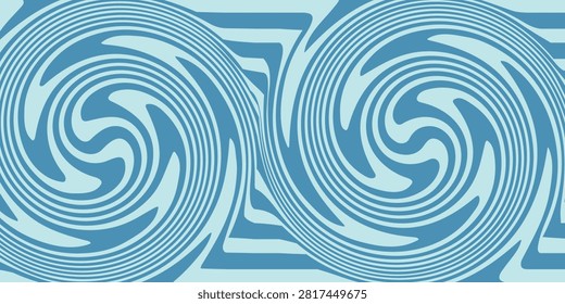 Abstract wavy blue background with blue lines. The background features a fluid, organic texture with blue patterns on a base. Psychedelic pattern background vector. ackground.