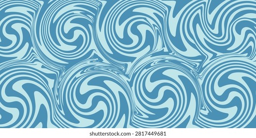 Abstract wavy blue background with blue lines. The background features a fluid, organic texture with blue patterns on a base. Psychedelic pattern background vector. ackground.