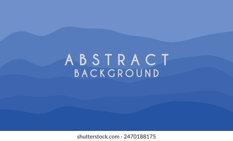 Abstract wavy blue background Modern blue curve background with copy space. Design template for brochures, flyers, business card, branding, banners headers
