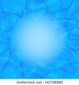 Abstract wavy blue background. Vector texture