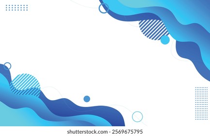 Abstract wavy blue gradient fluid modern business background