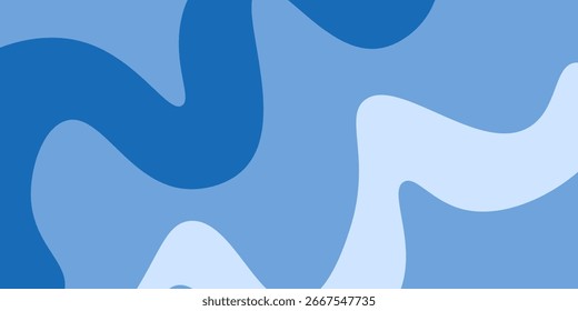 Abstrakte wellenförmige blaue Linien. modernes Trenddesign in Vektorgrafik