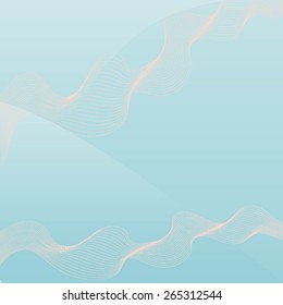 Abstract wavy blue - pink background. Abstract illustration.