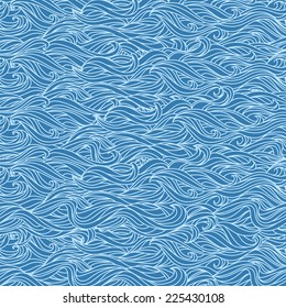 Abstract Wavy Blue Seamless Texture 