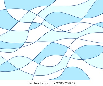 Abstract wavy blue white background good for tile and fabric printing