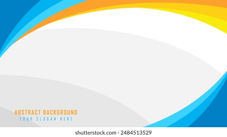 Abstract wavy blue and yellow background