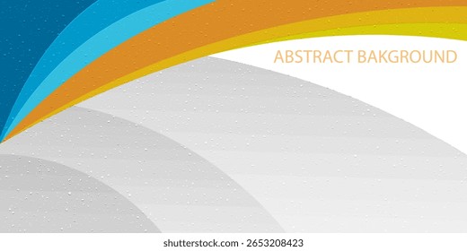 Abstract wavy blue and yellow background eps10.