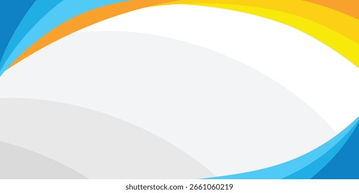 Abstract wavy blue and yellow background
